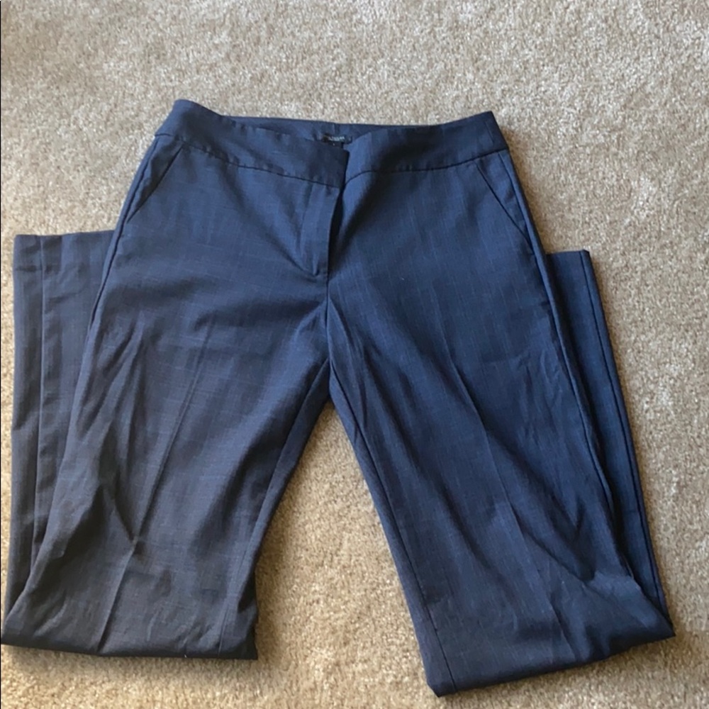 Ann Taylor size 2 Curvy Trouser pants, navy check